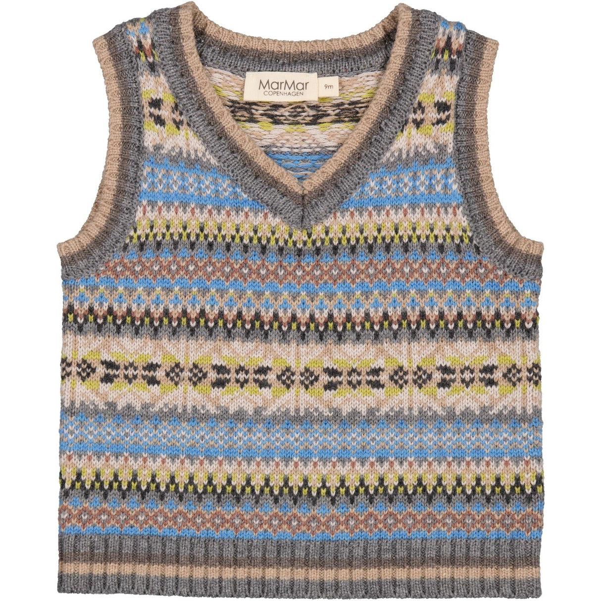 MarMar Light Cotton Wool Fair Isle Taj B Strik Vest