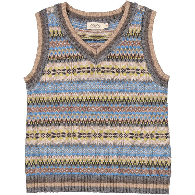 MarMar Light Cotton Wool Fair Isle Taj Knit Vest