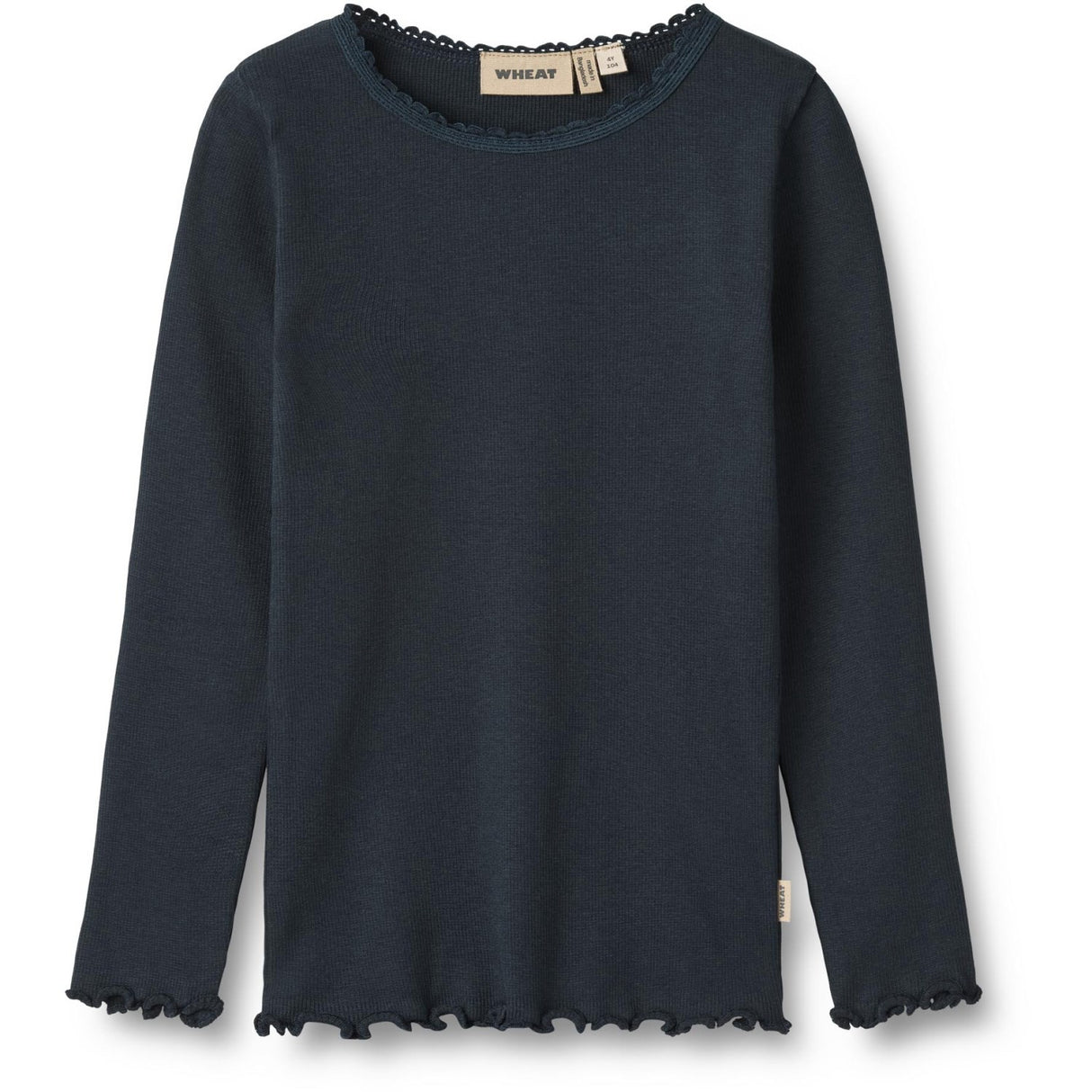 Wheat Navy Rib Blouse Reese