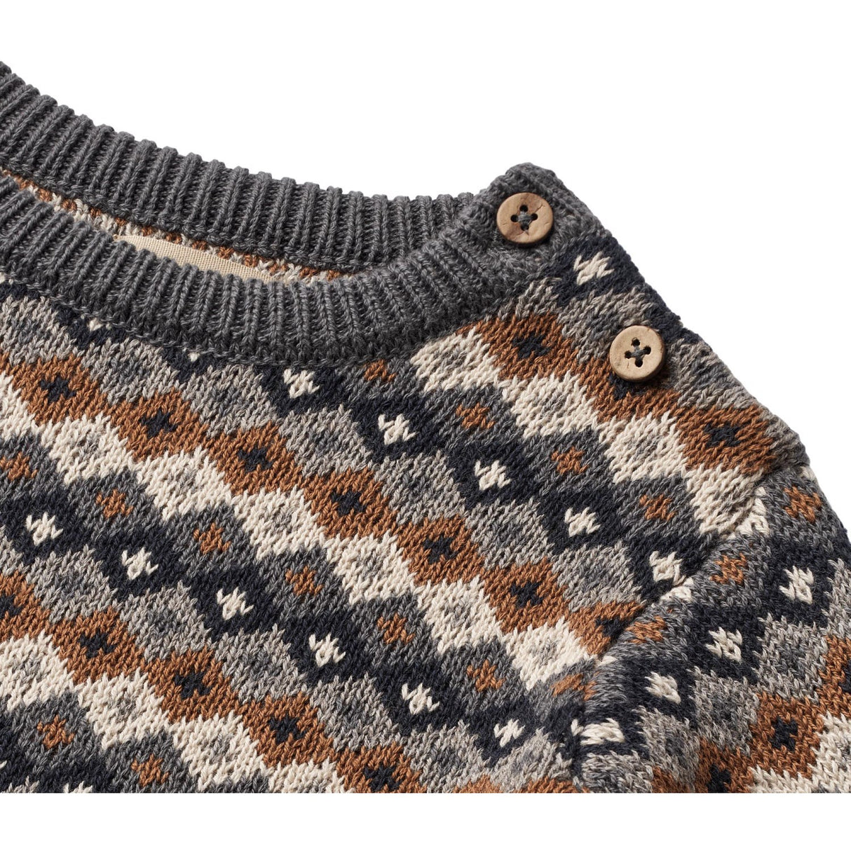 Wheat Multi Jacquard Pullover Elias