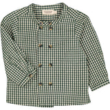 MarMar Cotton Seersucker Green Check Toke Skjorte