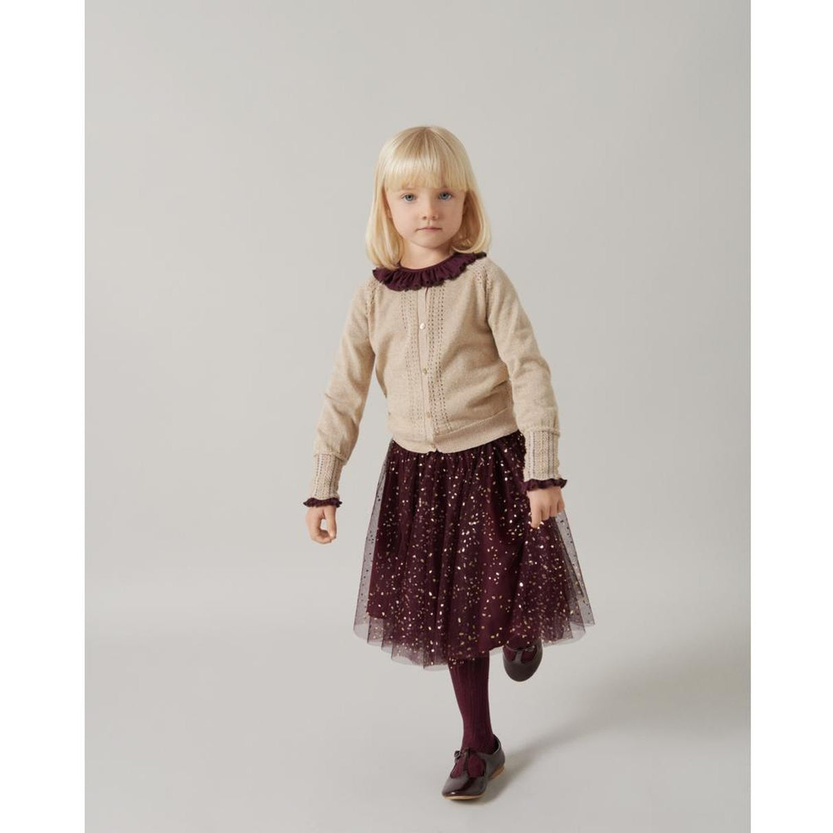 MarMar Ballerina Dotty Deep Mulberry Solo Sun Skirt