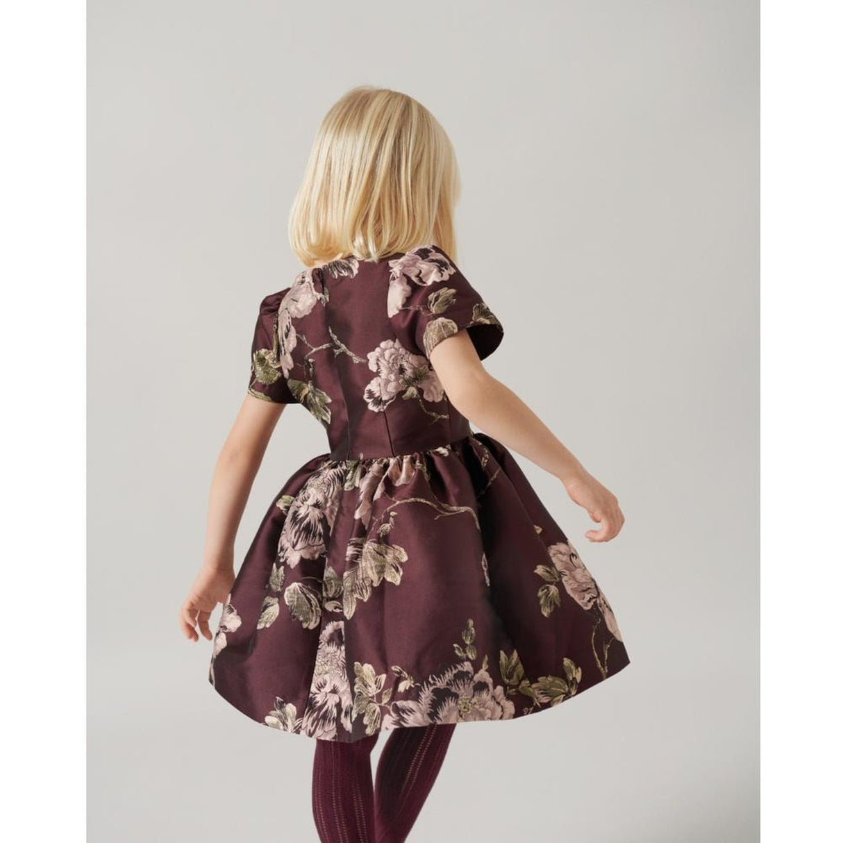 MarMar Party Jacquard Deep Mulberry Jacquard Doreen Kjole