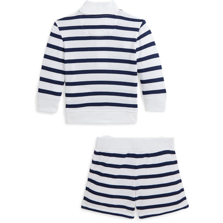 Ralph Lauren Baby White/Spring Navy Shorts Set 2