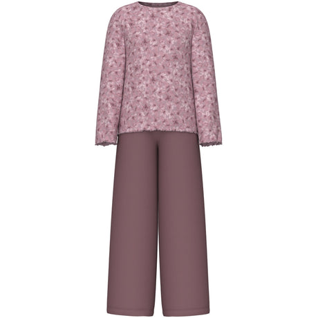 Name It Mauve Shadows Pyjamas Mauve Flower Loose Rib Noos