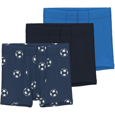 Name It Dark Denim Tights 3-pack Dark Denim Football Noos