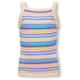 kids ONLY Ecru Lemn Verbena/Dazzling Blue/Azure Blue Belli Life Stripe Knit Top