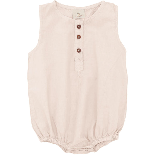 COPENHAGEN COLORS Soft Pink Classic Crisp Poplin Romper