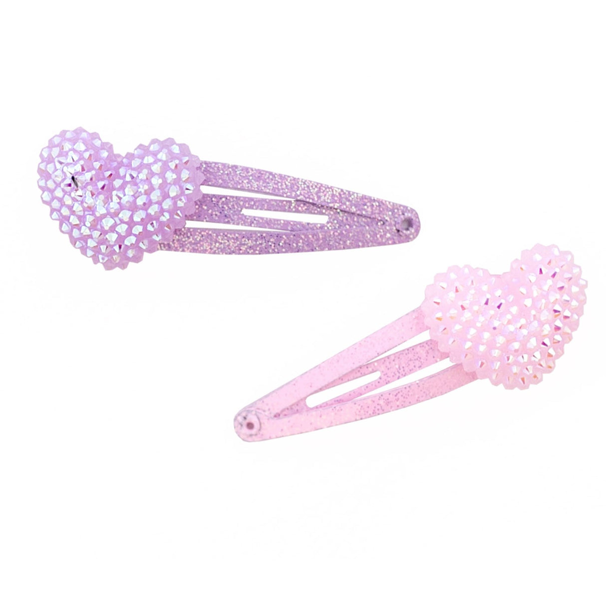 Great Pretenders Boutique Sparkle Heart Bobble Hairclips Purple/Pink