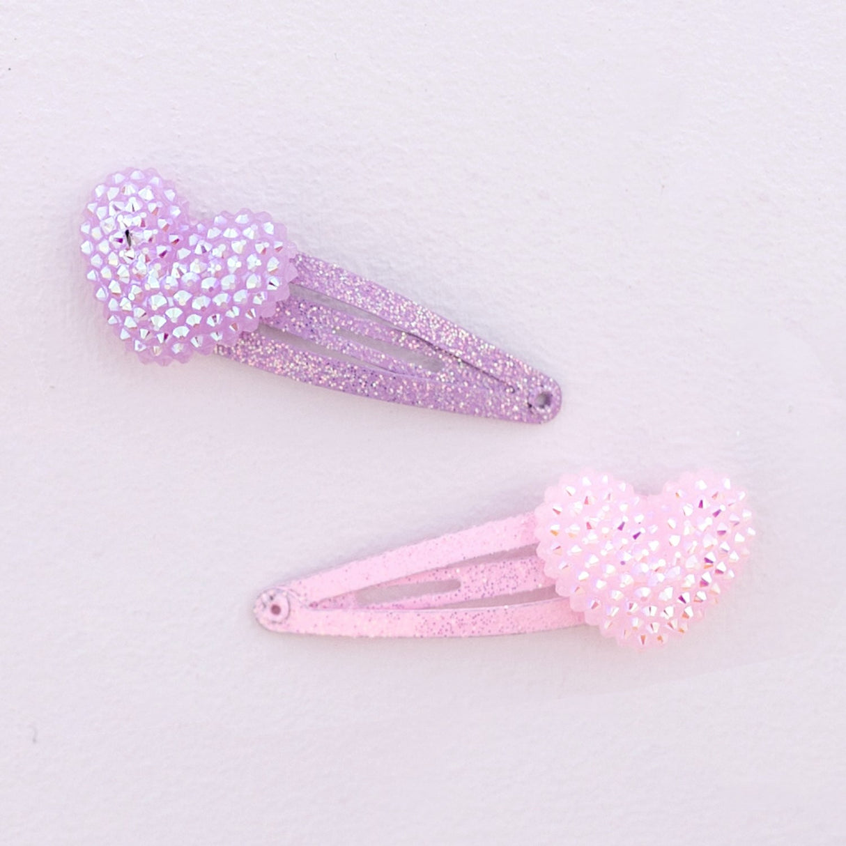 Great Pretenders Boutique Sparkle Heart Bobble Hairclips Purple/Pink 2