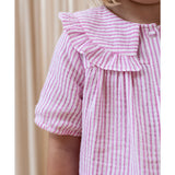 Fliink Cloud Dancer Pink Stripe Ciao Stripe SS Skjorte 3