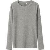 Name It Grey Melange Nakal Bluse Noos