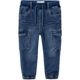 Name It Dark Blue Denim Ben Baggy Cargo Jeans Noos