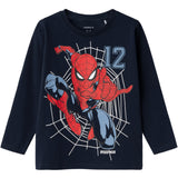 Name It Dark Sapphire Jaris Spiderman Bluse