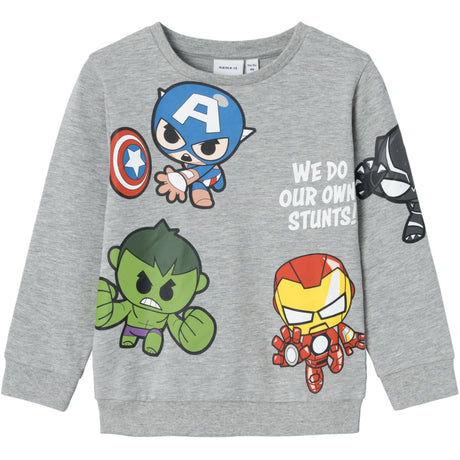 Name It Grey Melange Juck Marvel Sweatshirt