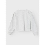 Name It Light Grey Melange Losefine Loose Short Sweatshirt 3