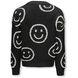 kids ONLY Black Cloud Dancer Happy Smiley Happie Pullover Strik Bluse