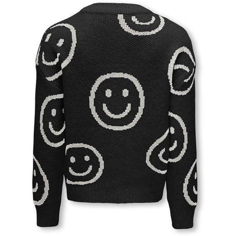 kids ONLY Black Cloud Dancer Happy Smiley Happie Pullover Strik Bluse