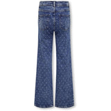 kids ONLY Medium Blue Denim Dot Juicy Life Dot Print Wide Denim Jeans