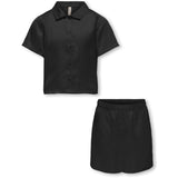 kids ONLY Black Sarah Short Satin Natsæt