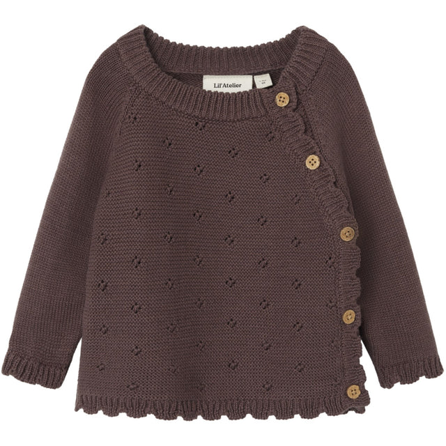 Lil'Atelier Peppercorn Laguna Wrap Strik Bluse