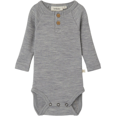 Lil'Atelier Grey Melange Fable Uld Body