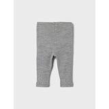 Lil'Atelier Grey Melange Fable Uld Leggings