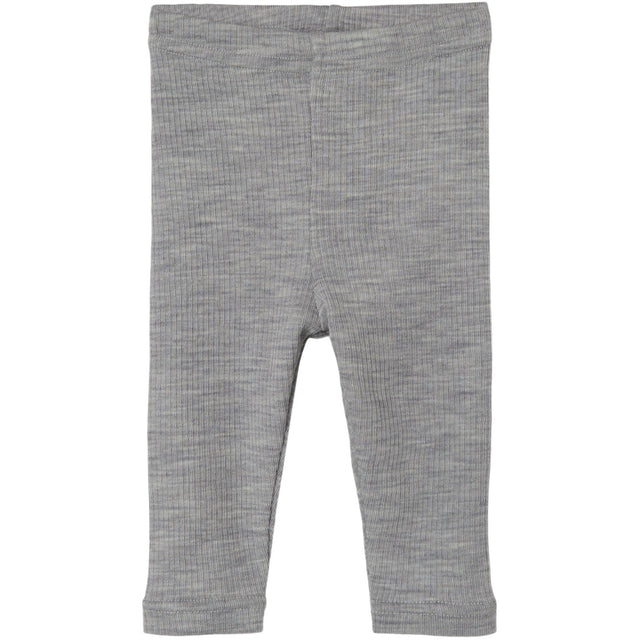 Lil'Atelier Grey Melange Fable Uld Leggings