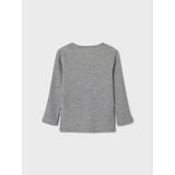 Lil'Atelier Grey Melange Fable Uld Bluse