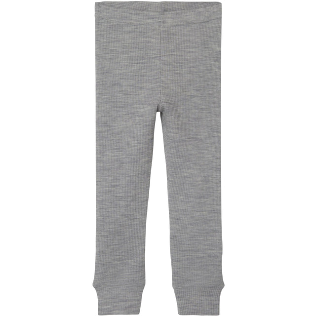 Lil'Atelier Grey Melange Fable Uld Leggings