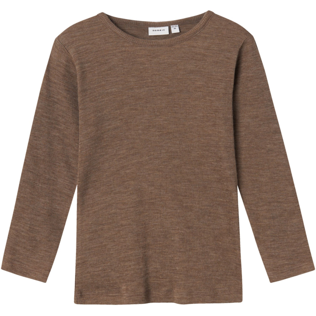 Name It Walnut Wossa Wool/Silk Rib Blouse