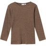 Name It Walnut Wossa Wool/Silk Rib Blouse