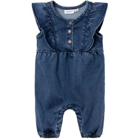 Name It Dark Blue Denim Asta Denim Frill Buksedragt