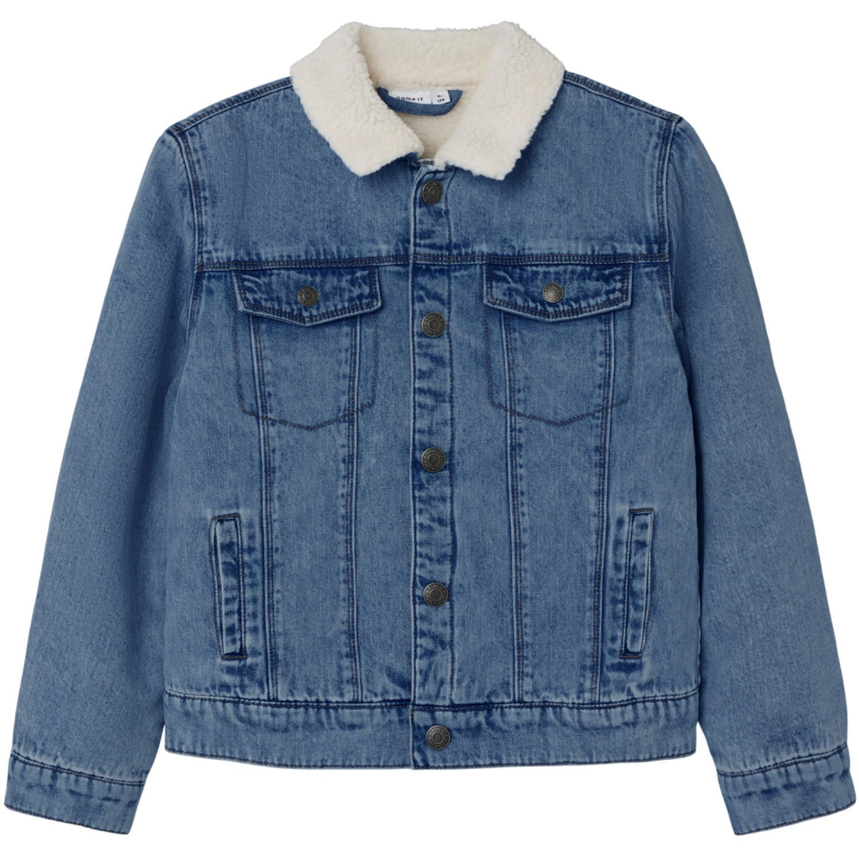 Name It Medium Blue Denim Jack Teddy Denim Jakke