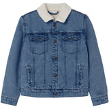 Name It Medium Blue Denim Jack Teddy Denim Jakke