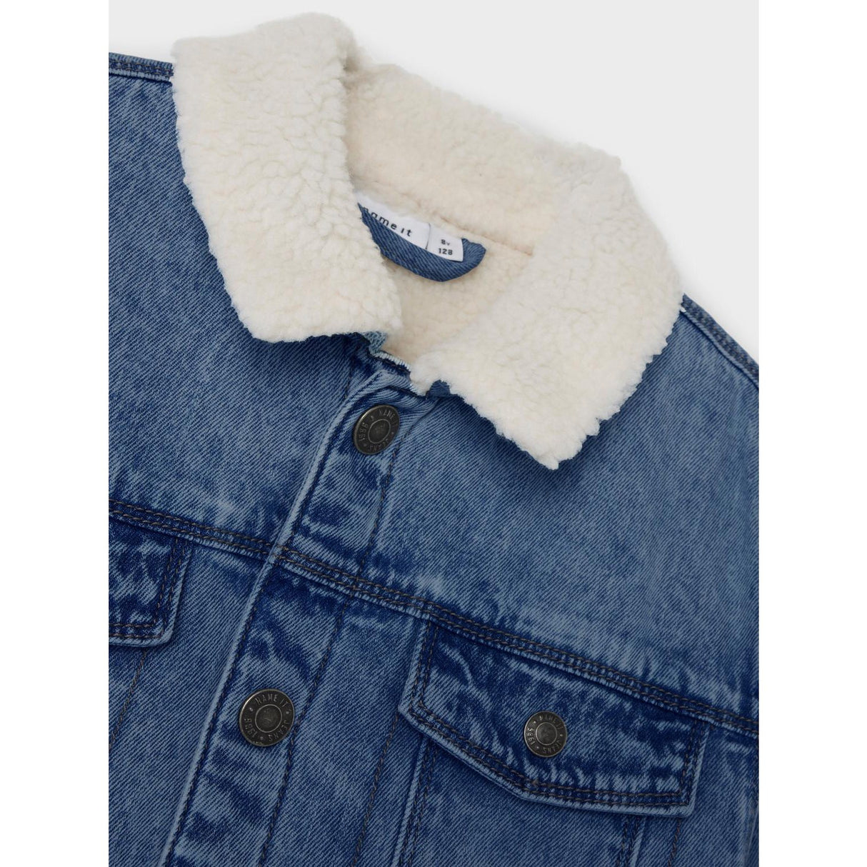 Name It Medium Blue Denim Jack Teddy Denim Jakke