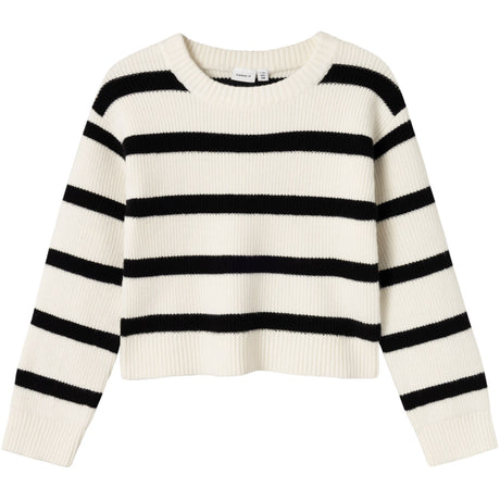 Name It Jet Stream W. Black Stripes Nilla Short Strik Bluse