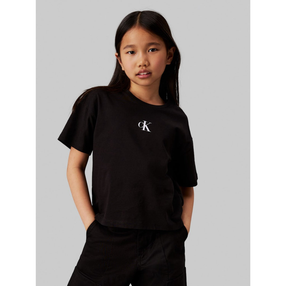 Calvin Klein Ck Black Ck Logo Boxy T-Shirt