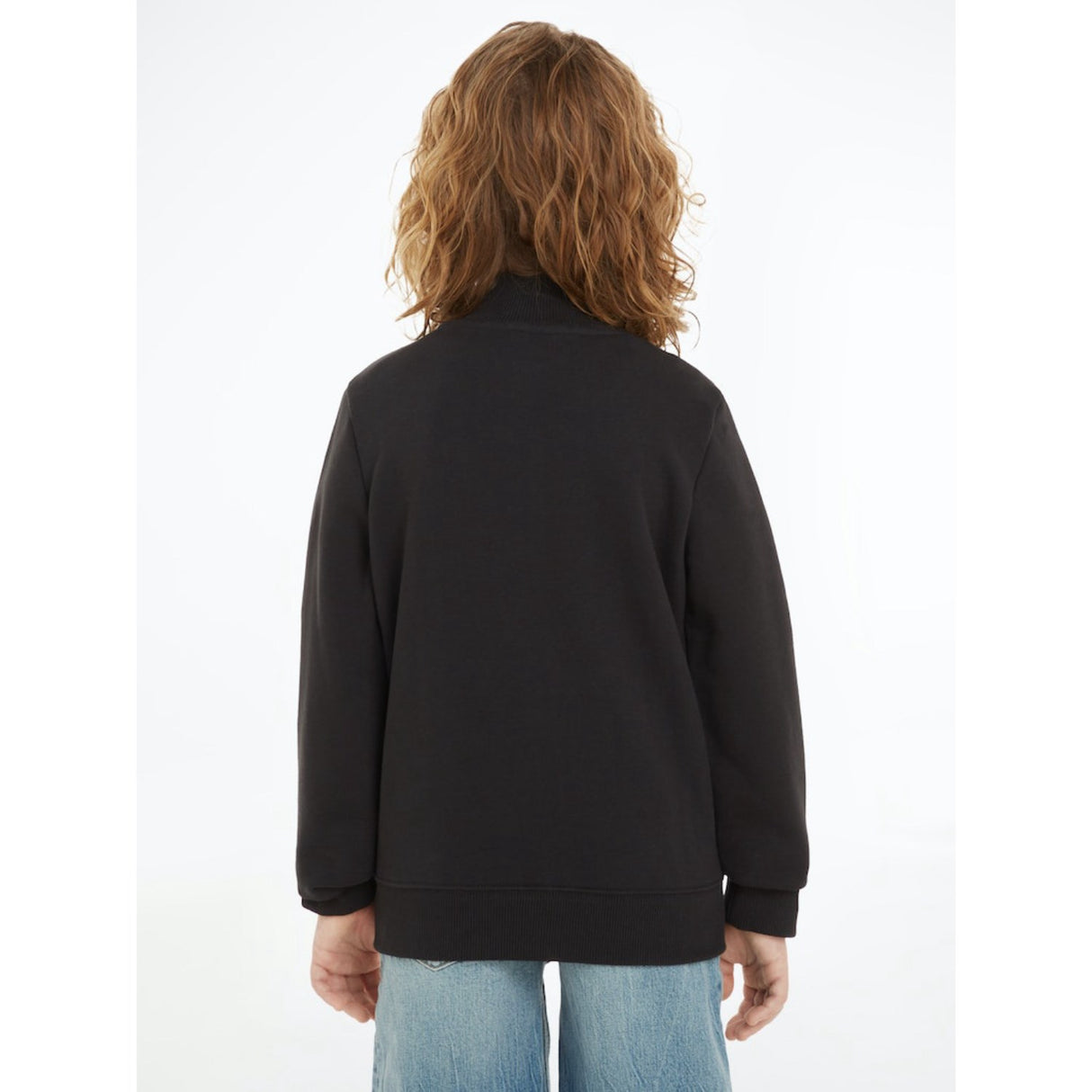 Calvin Klein Ck Black Monogram Mini Badge Half-Zip Sweatshirt 3