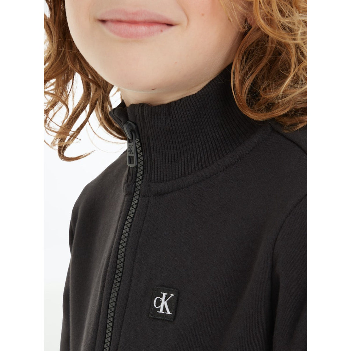 Calvin Klein Ck Black Monogram Mini Badge Half-Zip Sweatshirt 4