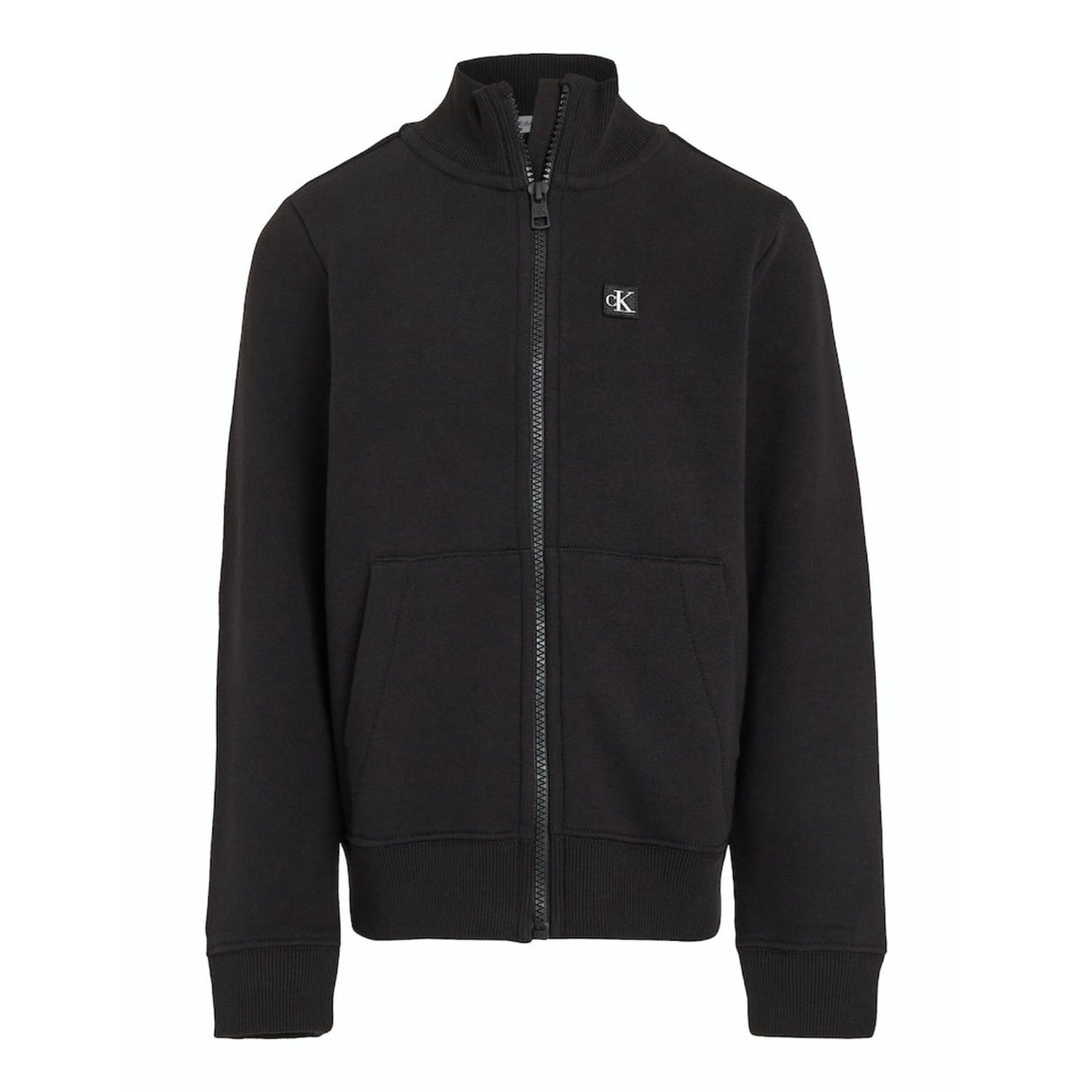 Calvin Klein Ck Black Monogram Mini Badge Half-Zip Sweatshirt