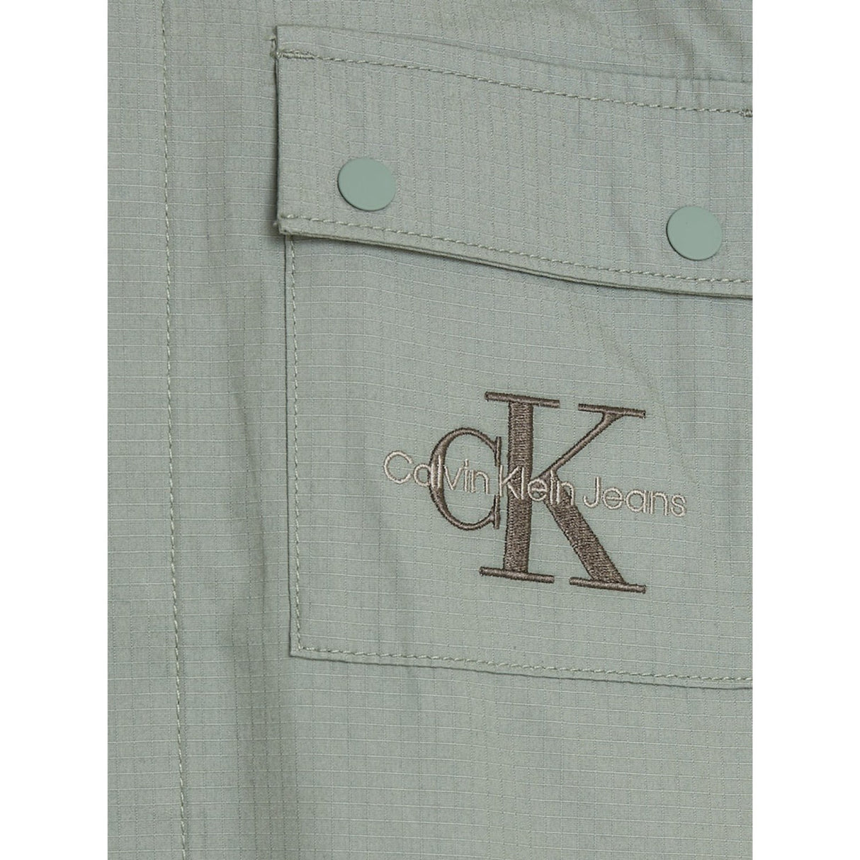 Calvin Klein Meteor Green Cotton Ripstop Skjorte 5