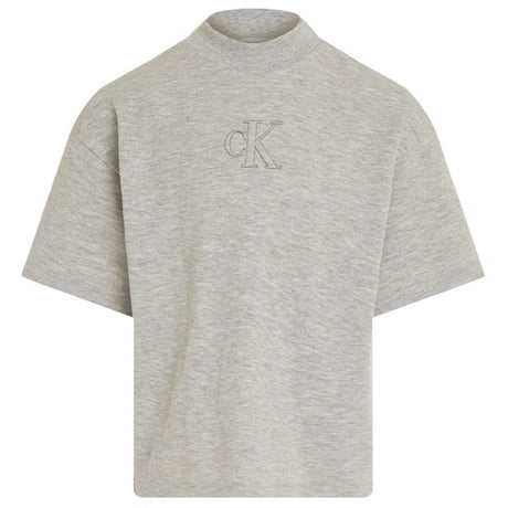 Calvin Klein Light Grey Heather Stitch Monogram T-Shirt