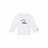 Tommy Hilfiger White Monotype Oval Regular Bluse