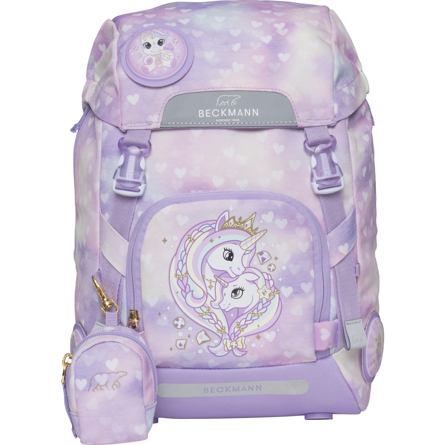 Beckmann Unicorn Princess Purple Classic Skoletaske