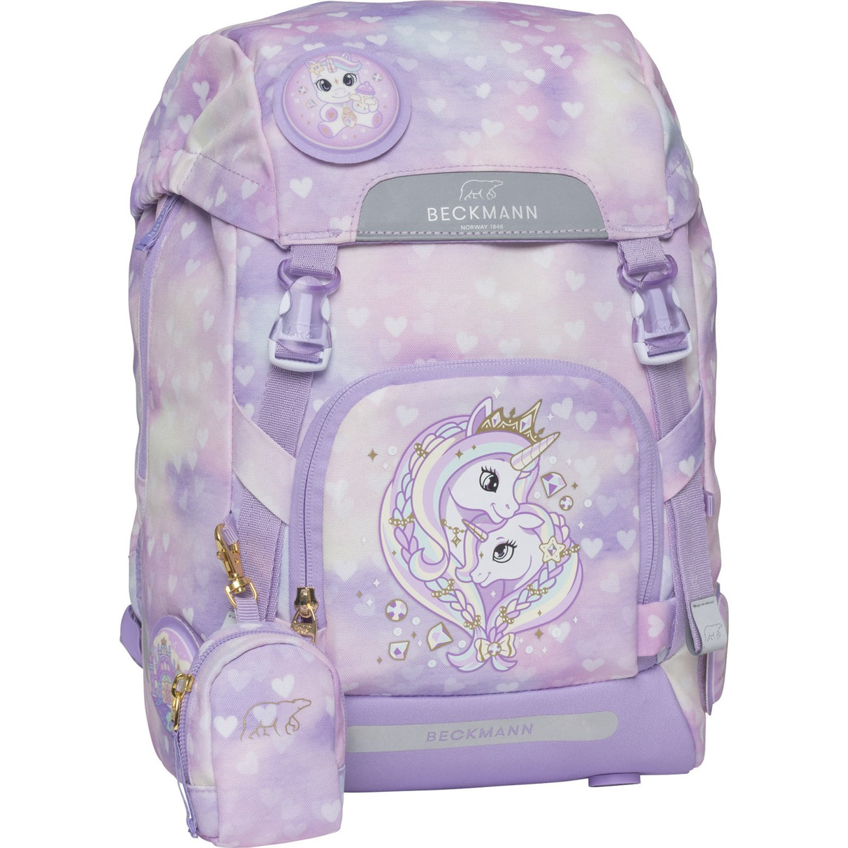 Beckmann Unicorn Princess Purple Classic Skoletaske 7