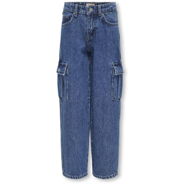 kids ONLY Medium Blue Denim Harmony Wide Cargo Carrot Jeans