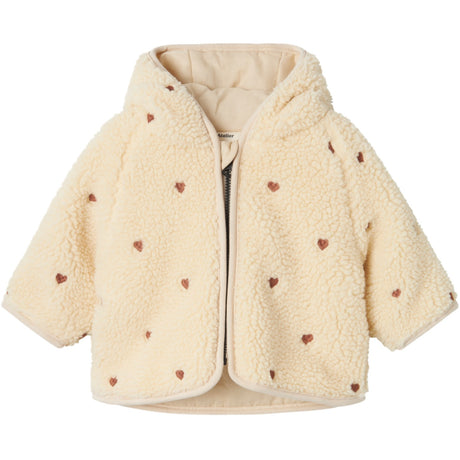 Lil'Atelier Sandshell Nalo Loose Sherpa Jakke