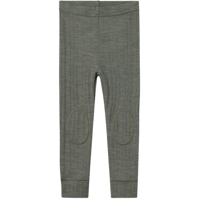 Name It Mulled Basil Wang Wool Needle Long Johns Solid Noos