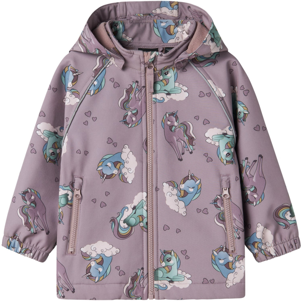 Name It Purple Dove Alfa08 Softshell Jakke Unicorns